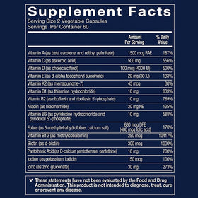 Vthrive Multivitamines Bioactives 120 Capsules Végétales emballage