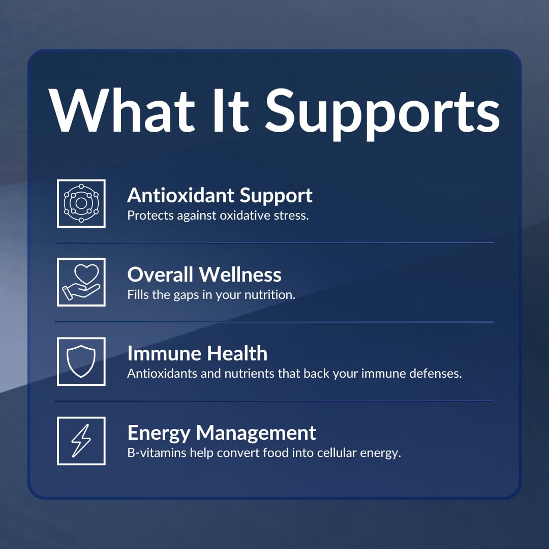 Vthrive Multivitamines pour Hommes avec étiquette visible