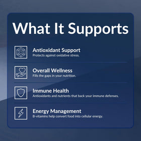 Vthrive Multivitamines pour Hommes avec étiquette visible