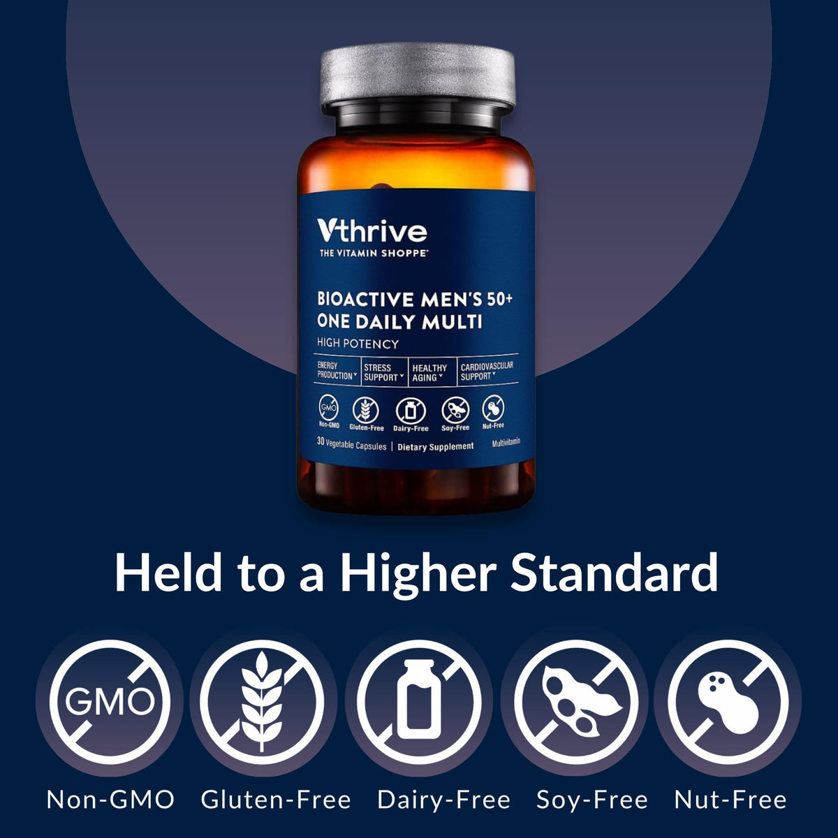 Vthrive Multivitamines Quotidiennes Homme 60 Capsules - détails des ingrédients