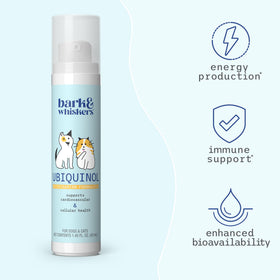 Vue arrière de Dr. Mercola Ubiquinol liquide pour animaux