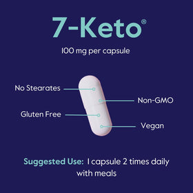 Vue arrière de l'emballage BESTVITE 7-Keto 100 mg