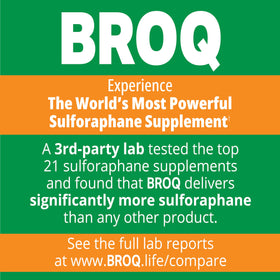 Vue arrière de l'emballage BROQ Sulforaphane 2X 168g