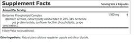 Vue arrière de l'emballage d'ANDREW LESSMAN Complexe de Phospholipides de Berbérine