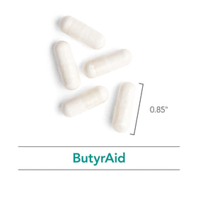 Vue arrière de l'emballage de ButyrAid 200 mg