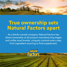 Vue arrière de l'emballage de L-Glutamine Natural Factors