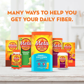 Vue arrière de l'emballage de Metamucil Fibres + Collagène