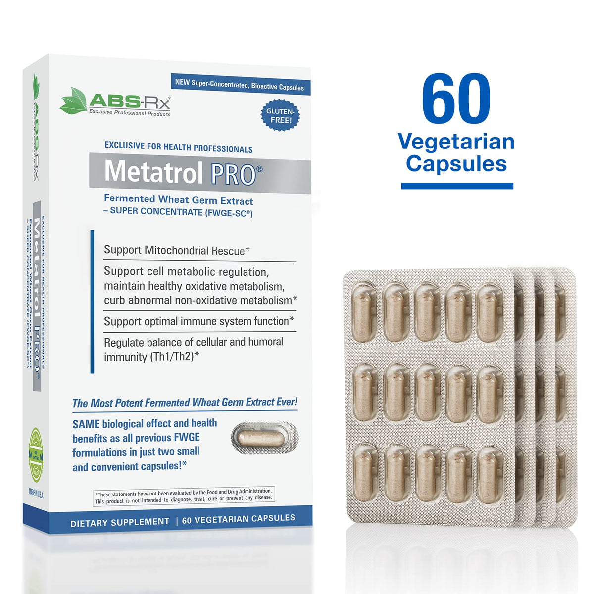 Vue arrière de l'emballage de Metatrol PRO avec informations nutritionnelles