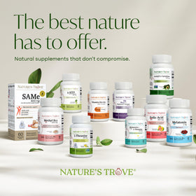 Vue arrière de l'emballage de Nature's Trove L-Theanine 200mg