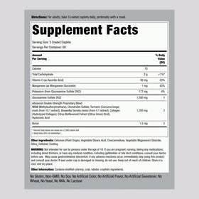 Vue arrière de l'emballage de Piping Rock Glucosamine Chondroitin MSM