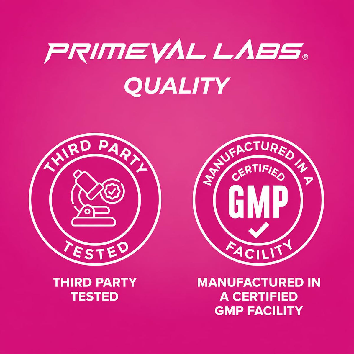 Vue arrière de l'emballage de Primeval Labs Créatine Monohydrate