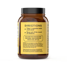 Vue arrière de l'emballage des capsules d'enzymes daily 550mg