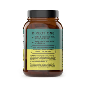 Vue arrière de l'emballage des capsules de champignon Chaga bio