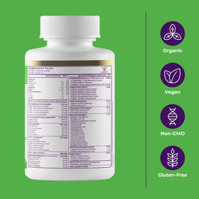 Vue arrière de l'emballage des capsules ORAC Energy Superfood