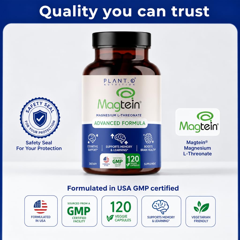 Vue arrière de l'emballage du Magnésium L-Thréonate 2000mg