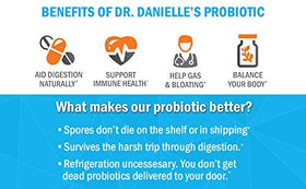 Vue arrière de l'emballage du probiotique Doctor Danielle