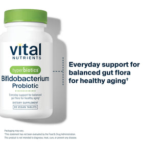 Vue arrière de l'emballage Hyperbiotics Probiotique Bifidobacterium