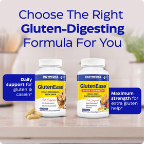Vue arrière de la boîte d'Enzymedica GlutenEase Extra Strength