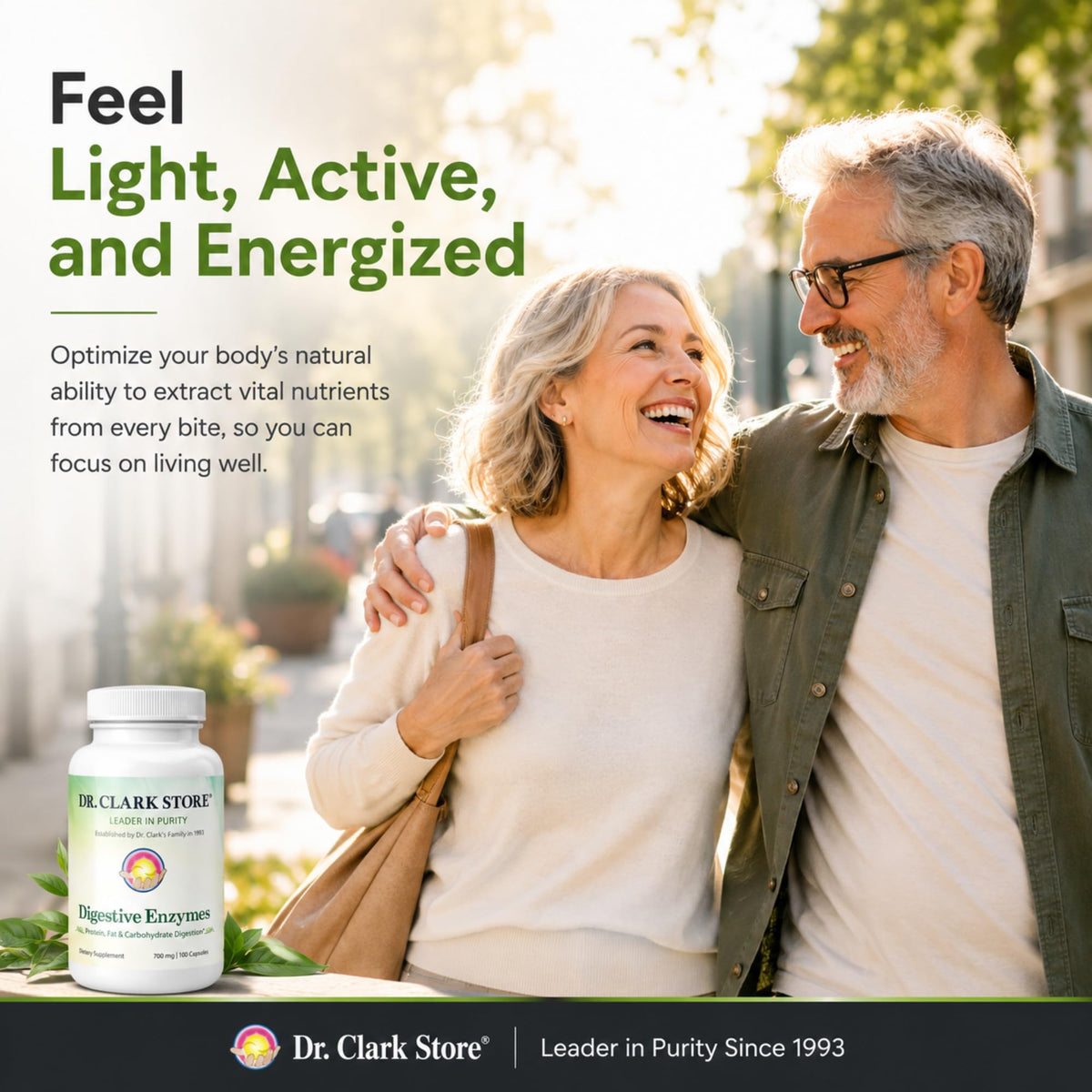 Vue arrière de la boîte de Dr Clark Store Enzymes daily