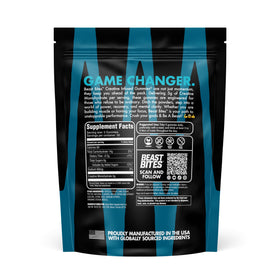 Vue arrière de la boîte de Gummies de Créatine BEAST BITES