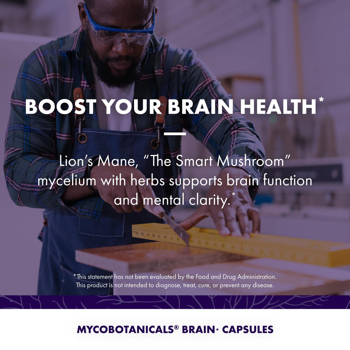 Vue arrière de la boîte de Host Defense MycoBotanicals Soutien Cérébral