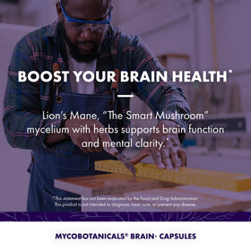 Vue arrière de la boîte de Host Defense MycoBotanicals Soutien Cérébral