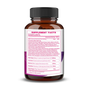 Vue arrière de la boîte de Nootrilabs Naturals avec ingrédients
