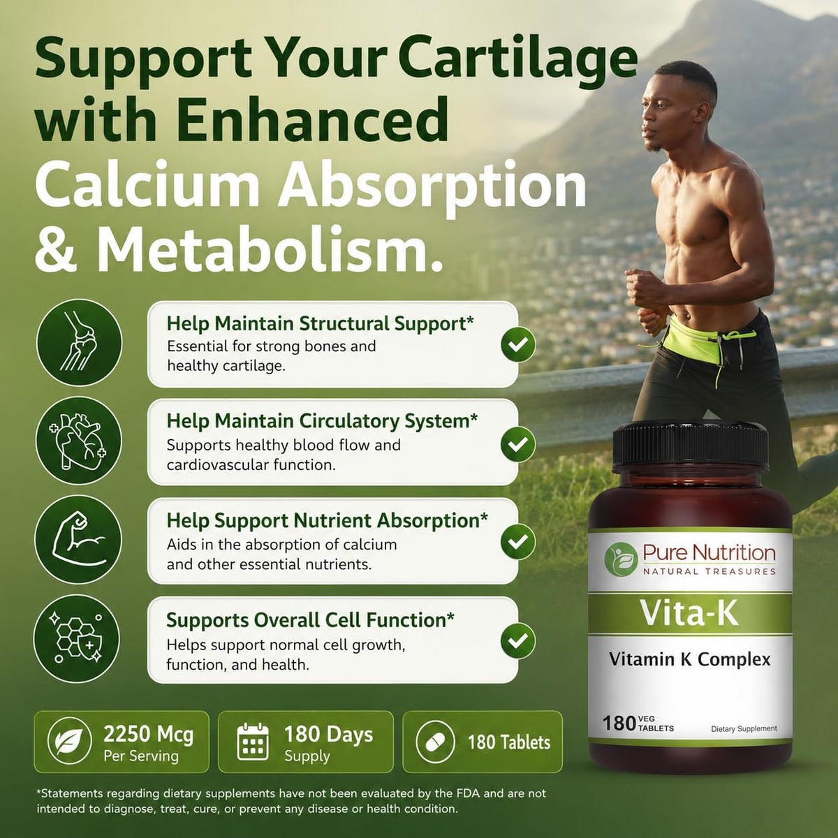 Vue arrière de la boîte de PURE NUTRITION