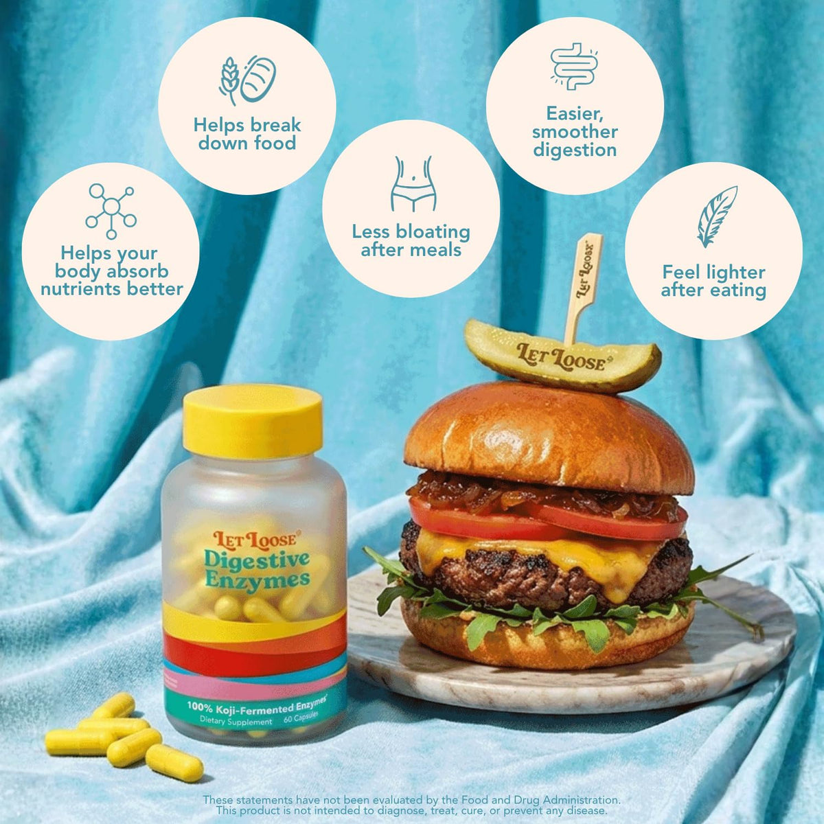 Vue arrière de la boîte Let Loose Koji Complément Alimentaire