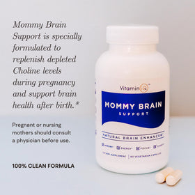 Vue arrière de la boîte VitaminIQ Mommy Brain