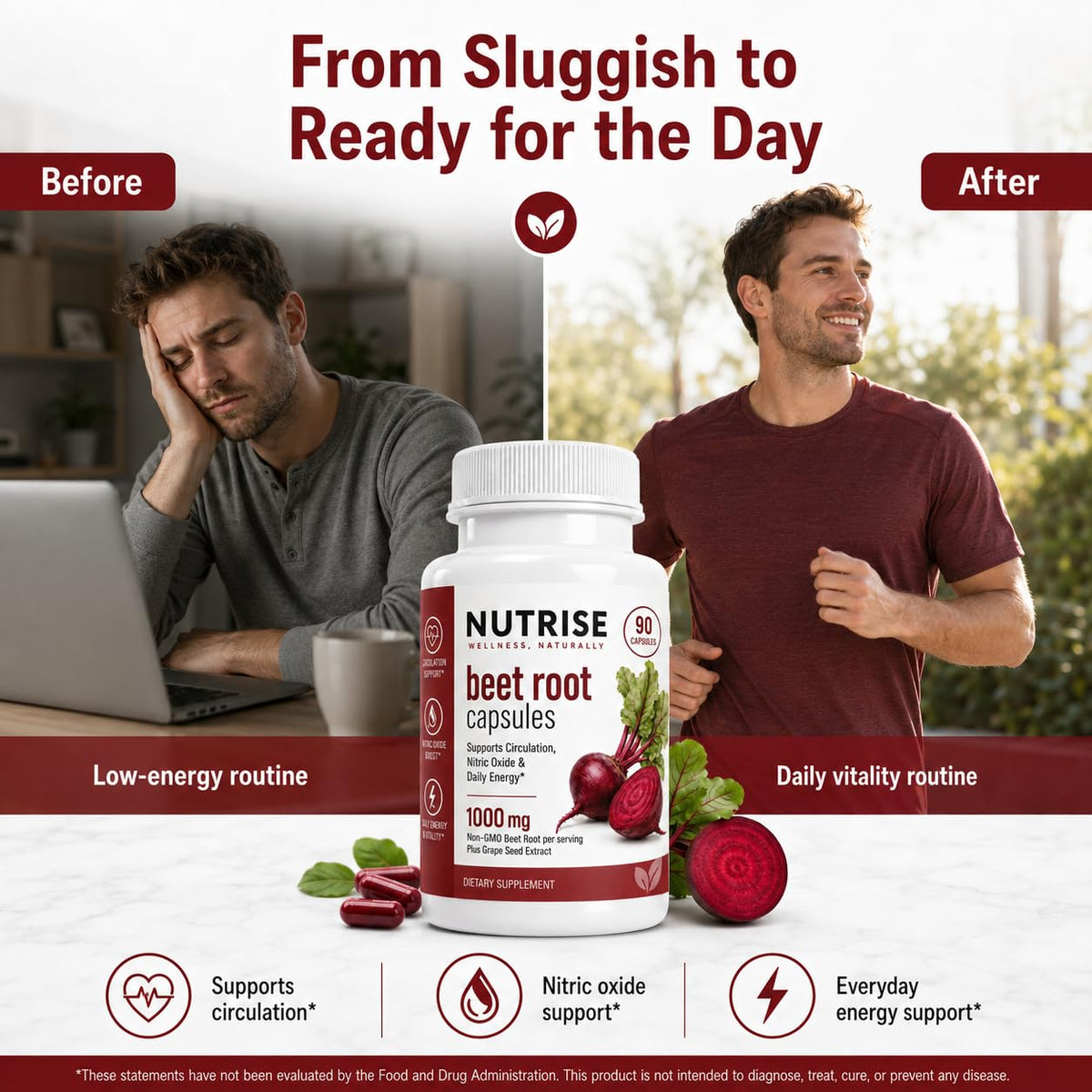 Vue arrière de la bouteille de capsules de betterave Achuhe
