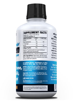 Vue arrière de la bouteille de collagène liquide HEALTH DIRECT AminoSculpt