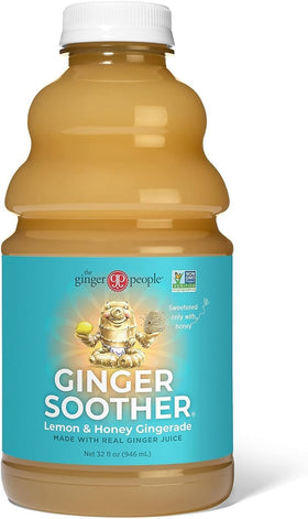 Vue arrière de la bouteille de Gingerade au Citron et Miel