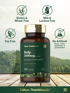Vue arrière de la bouteille de Tahoe Nutritionals Kelp