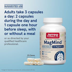 Vue arrière de la bouteille Jarrow Formulas MagMind