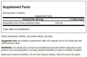 Vue arrière de Swanson Hesperidine 60 capsules