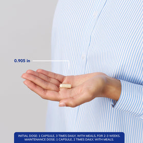 Vue arrière des capsules de glucosamine et chondroitine