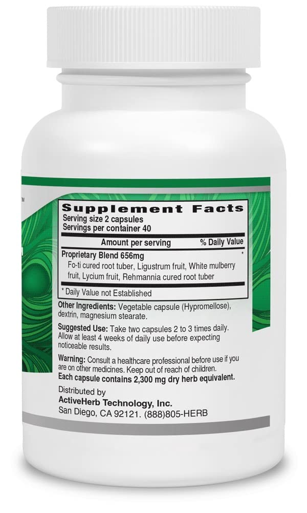 Vue arrière des capsules HairVive ActiveHerb montrant les informations nutritionnelles