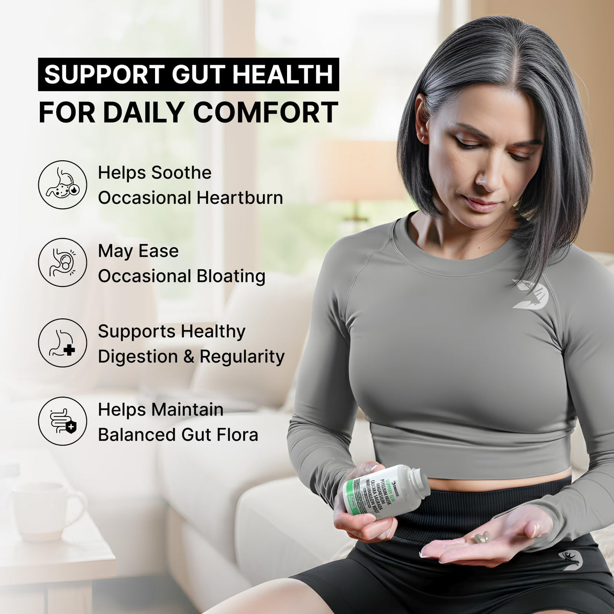 Vue arrière du complément alimentaire DMoose Fitness Écorce de Slippery Elm