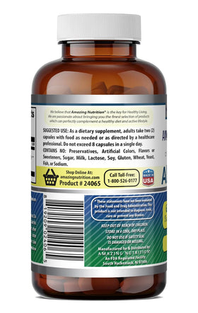 Vue arrière du flacon Alpha GPC Amazing Nutrition