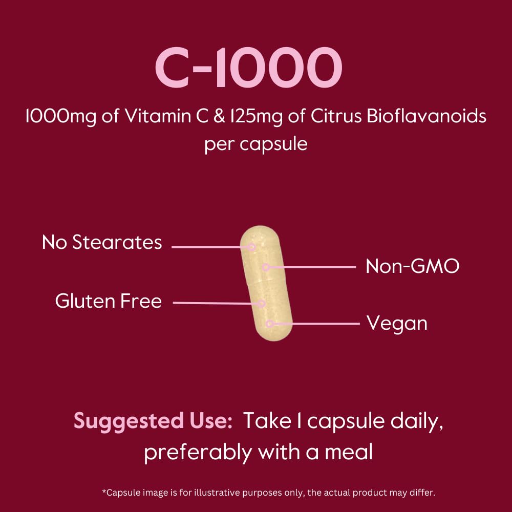 Vue arrière du flacon BESTVITE Vitamine C 1000mg