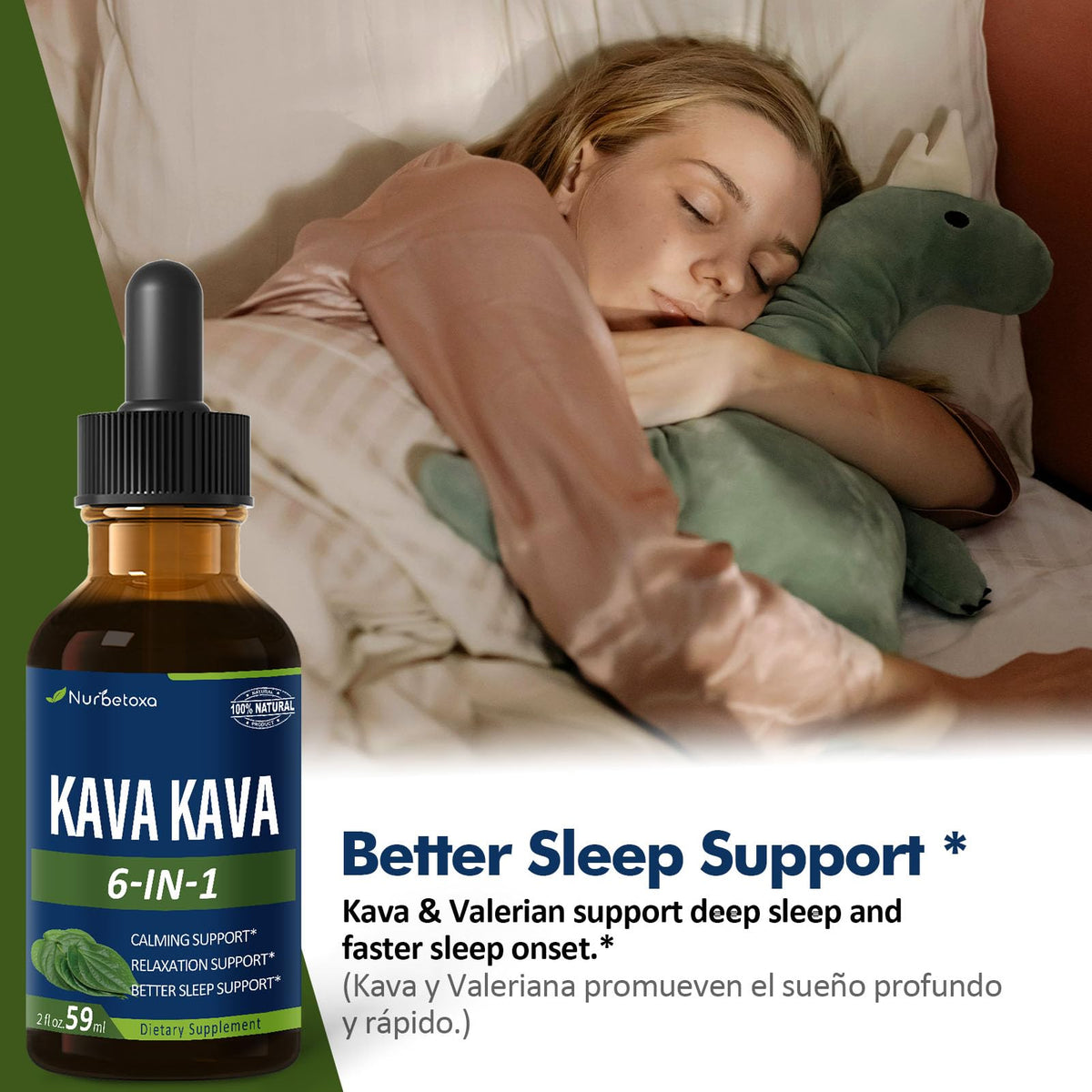 Vue arrière du flacon d'extrait de Kava Kava Nurbetoxa