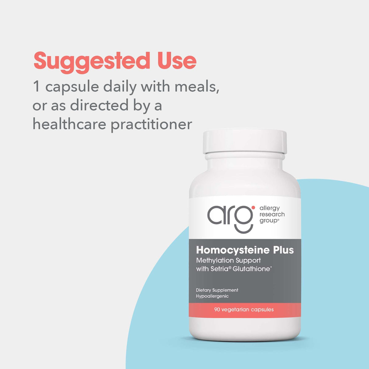 Vue arrière du flacon d'Homocysteine Plus 90 Capsules