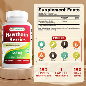 Vue arrière du flacon de Baies de Glantier Best Naturals
