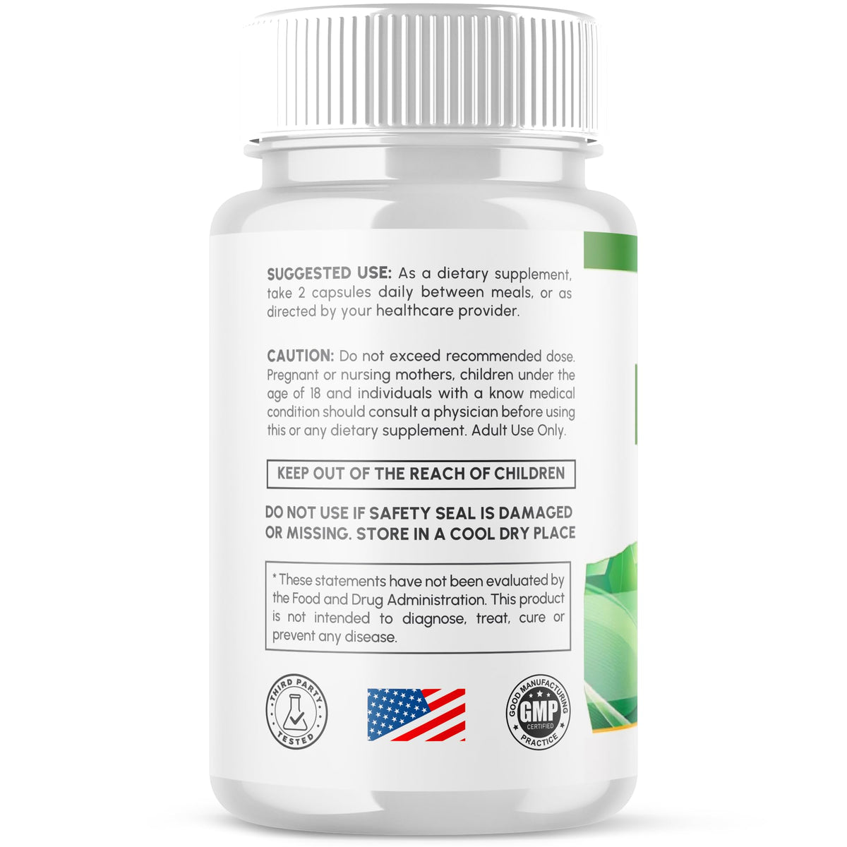 Vue arrière du flacon de capsules Lipovive de Syvor
