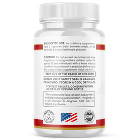 Vue arrière du flacon de capsules MJO