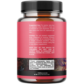 Vue arrière du flacon de capsules Natures Craft Myo-Inositol et D-Chiro Inositol
