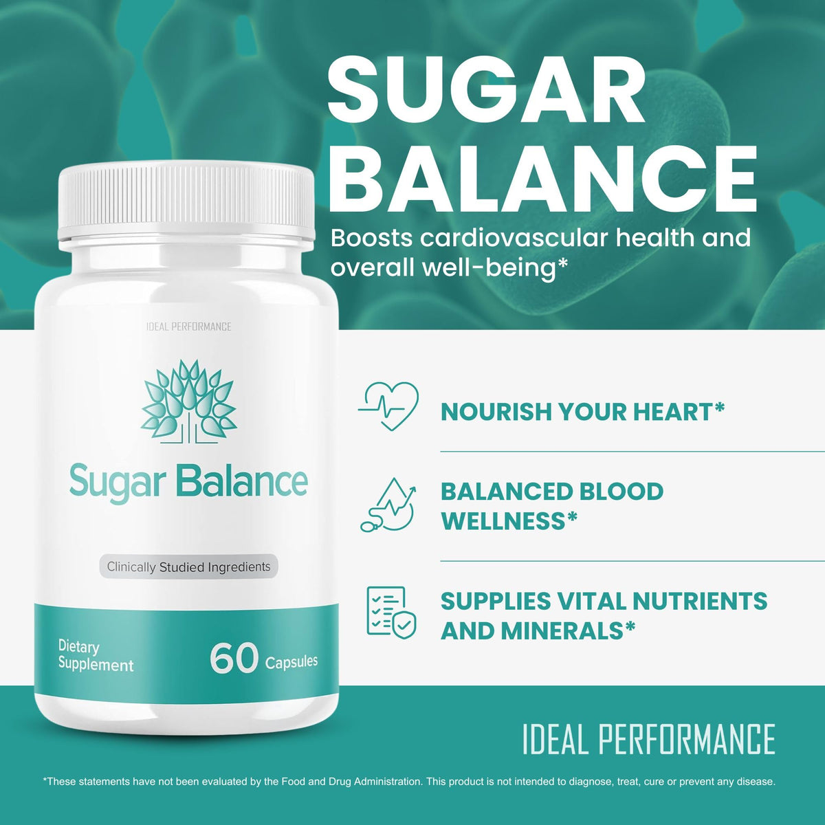 Vue arrière du flacon de capsules SugarBalance Max
