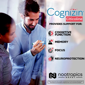 Vue arrière du flacon de Citicoline Nootropics Depot