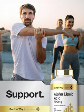 Vue arrière du flacon de Doctor's Way Acide Alpha Lipoïque 300mg